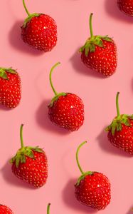 Preview wallpaper strawberry, berry, pattern, texture