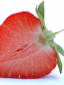 Preview wallpaper strawberry, berry, slice, sweet