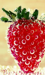 Preview wallpaper strawberry, berry, sweet, drops