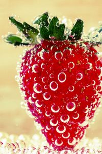 Preview wallpaper strawberry, berry, sweet, drops