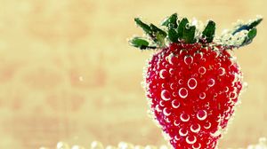 Preview wallpaper strawberry, berry, sweet, drops