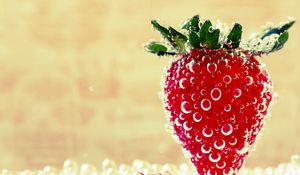 Preview wallpaper strawberry, berry, sweet, drops