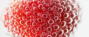 Preview wallpaper strawberry, berry, water, bubbles, macro