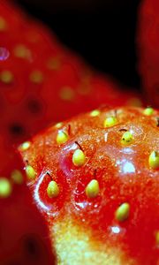 Preview wallpaper strawberry, macro, berry, red