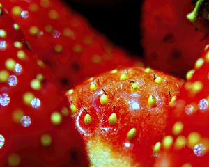 Preview wallpaper strawberry, macro, berry, red