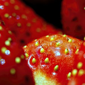 Preview wallpaper strawberry, macro, berry, red