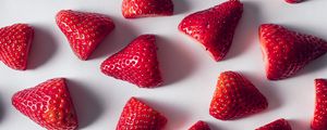 Preview wallpaper strawberry, minimalism, ripe, berries