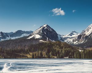 Preview wallpaper strba tarn, slovakia, mountains, lake