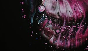 Preview wallpaper streaks, bubbles, liquid, texture, dark