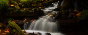 Preview wallpaper stream, cascade, long exposure, stones