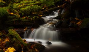 Preview wallpaper stream, cascade, long exposure, stones