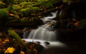 Preview wallpaper stream, cascade, long exposure, stones