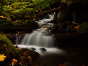 Preview wallpaper stream, cascade, long exposure, stones