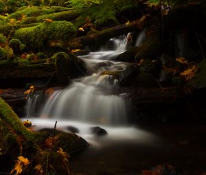 Preview wallpaper stream, cascade, long exposure, stones