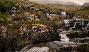 Preview wallpaper stream, cascade, stones, tree, landscape