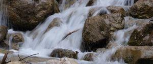 Preview wallpaper stream, cascade, stones, landscape