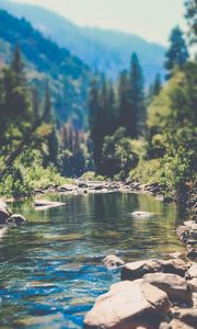 Preview wallpaper stream, mountain stream, mountains, landscape