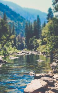 Preview wallpaper stream, mountain stream, mountains, landscape