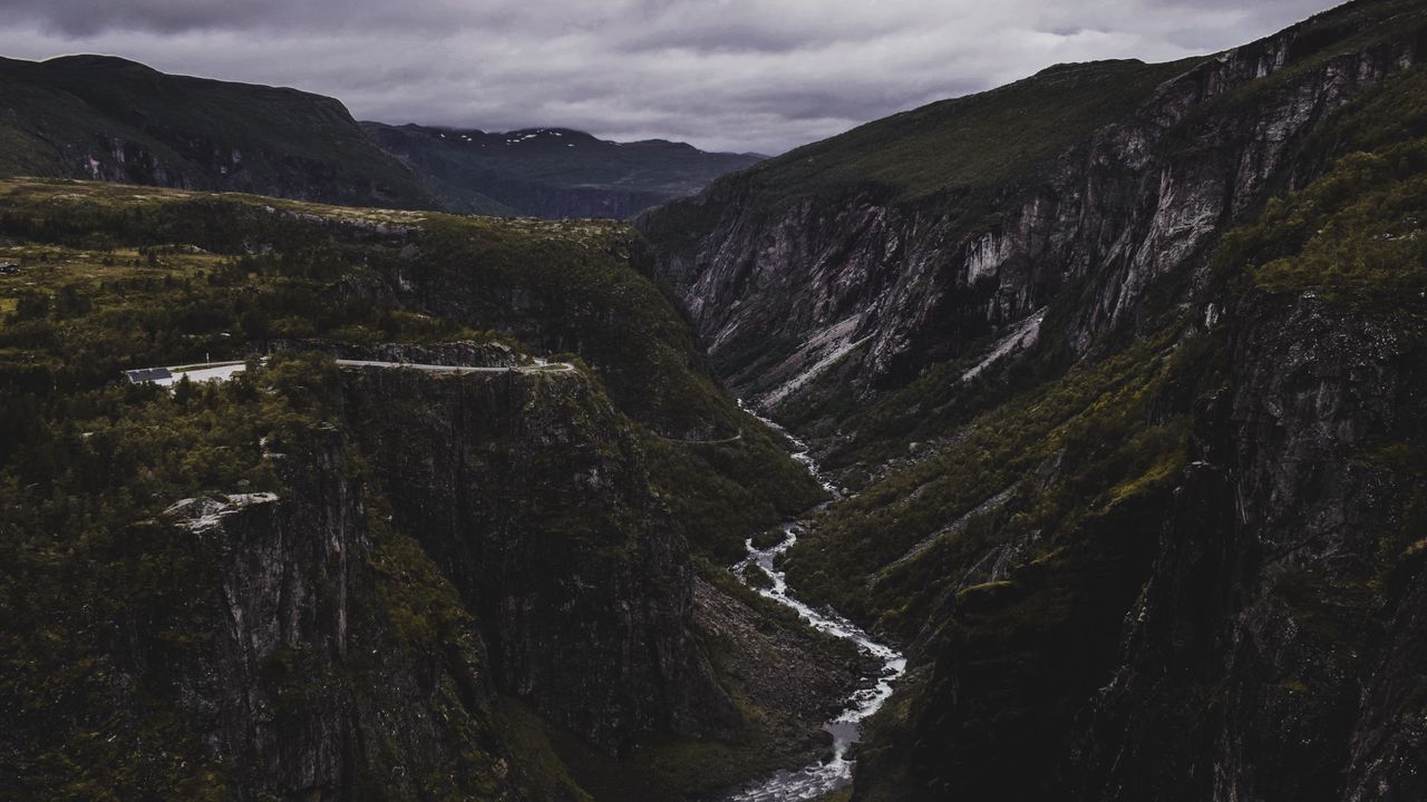 Wallpaper stream, mountains, dark