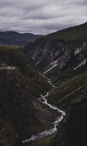 Preview wallpaper stream, mountains, dark