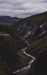 Preview wallpaper stream, mountains, dark
