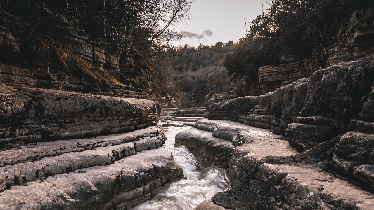 Wallpaper stream, river, landscape, course, rocks, nature