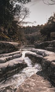 Preview wallpaper stream, river, landscape, course, rocks, nature