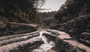 Preview wallpaper stream, river, landscape, course, rocks, nature