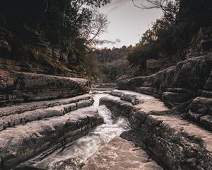 Preview wallpaper stream, river, landscape, course, rocks, nature