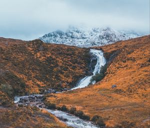 Preview wallpaper stream, river, mountain, hill, landscape