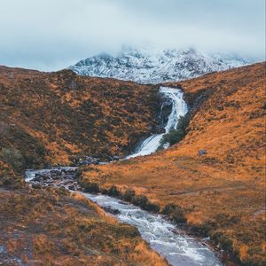Preview wallpaper stream, river, mountain, hill, landscape