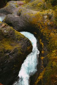 Preview wallpaper stream, rocks, moss, water