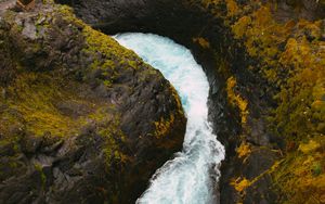 Preview wallpaper stream, rocks, moss, water