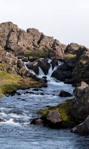 Preview wallpaper stream, rocks, stones, nature