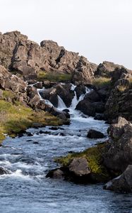 Preview wallpaper stream, rocks, stones, nature