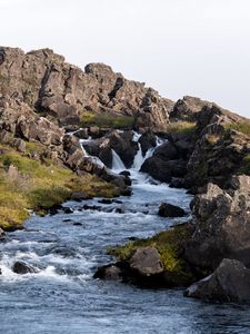 Preview wallpaper stream, rocks, stones, nature