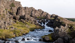 Preview wallpaper stream, rocks, stones, nature