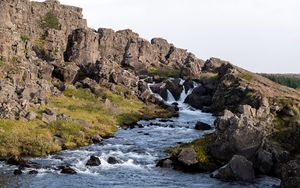 Preview wallpaper stream, rocks, stones, nature