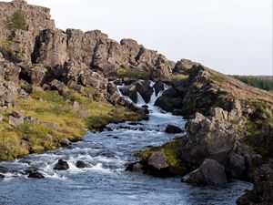 Preview wallpaper stream, rocks, stones, nature