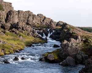 Preview wallpaper stream, rocks, stones, nature