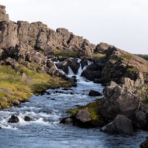 Preview wallpaper stream, rocks, stones, nature