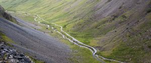 Preview wallpaper stream, slope, hills, landscape