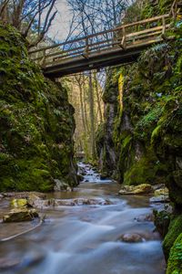 Preview wallpaper stream, stones, bridge, rocks