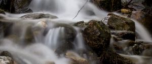 Preview wallpaper stream, stones, cascade, long exposure