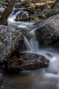 Preview wallpaper stream, stones, long exposure, nature