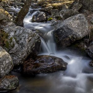 Preview wallpaper stream, stones, long exposure, nature