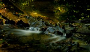 Preview wallpaper stream, stones, nature, long exposure