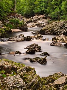 Preview wallpaper stream, stones, rocks, nature