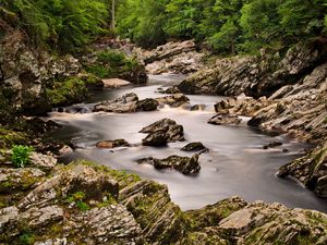 Preview wallpaper stream, stones, rocks, nature