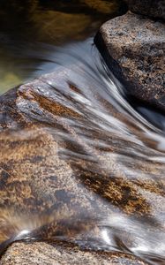 Preview wallpaper stream, stones, water, long exposure